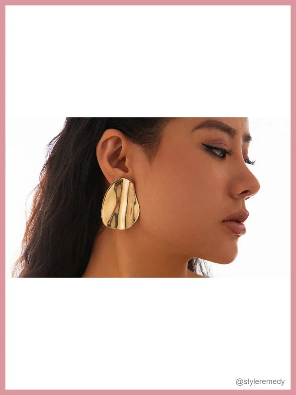 Chunky Teardrop Dangle Earrings Alloy Steel Geometric Statement Jewelry Gift